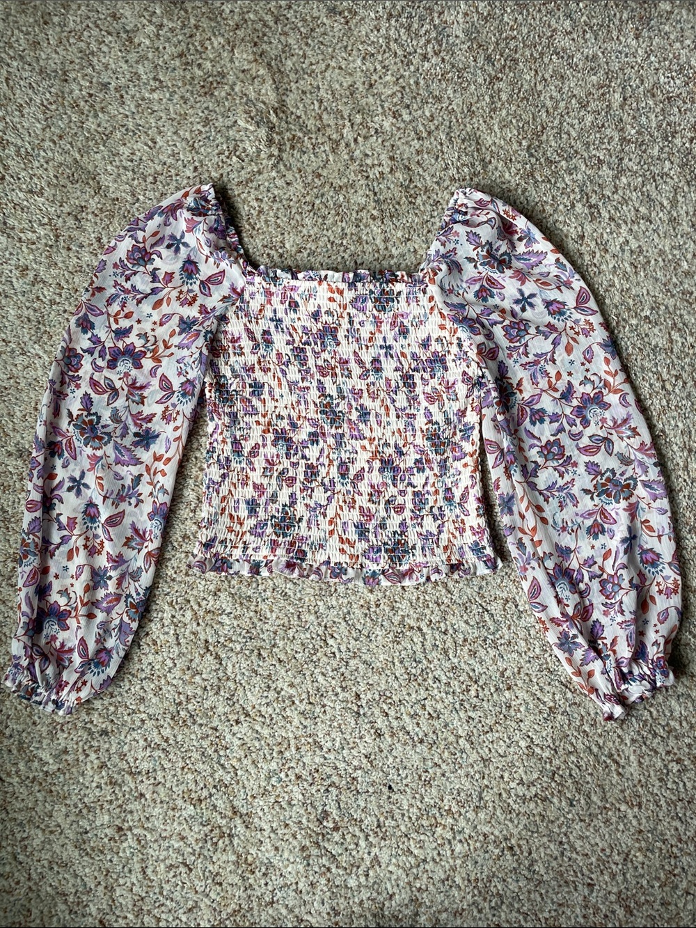 1. State Floral Smocked Blouse